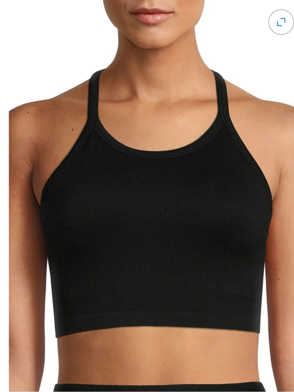 Jockey Essentials Medium Impact Seamless Rib Long Line Cami Bra